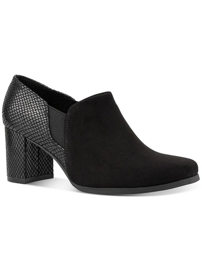 Shop Karen Scott Tillen Womens Slip-on Round Toe Loafer Heels In Black