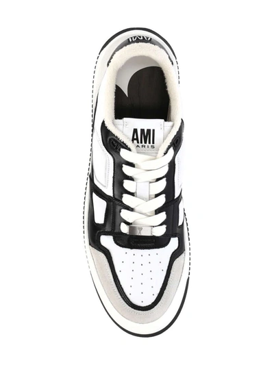 Shop Ami Alexandre Mattiussi Ami Sneakers In White