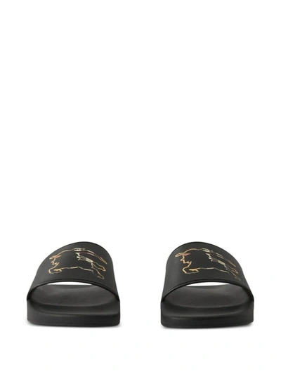 Shop Burberry Sandals In Black Check