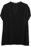 ALEXANDER MCQUEEN Cape-effect silk-crepe top