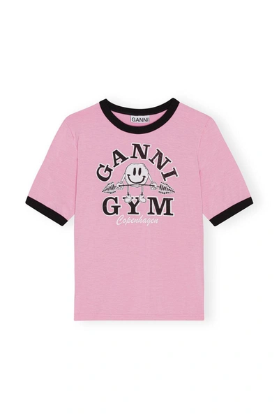 Ganni t sales shirt pink