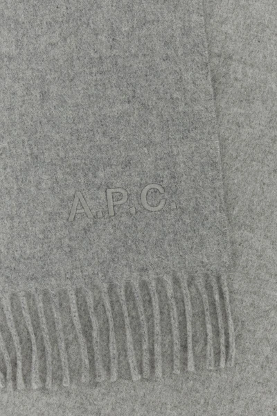 Shop Apc A.p.c. Scarves And Foulards In Heatheredgrey