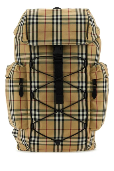 Shop Burberry Backpacks In Checked
