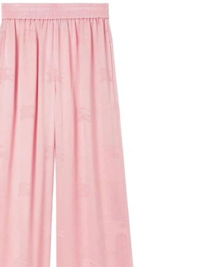 Shop Burberry Trousers In Soft Blossom