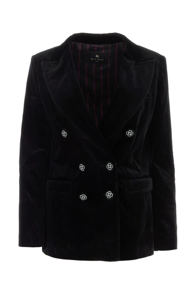 Shop Etro Jackets And Vests In Black