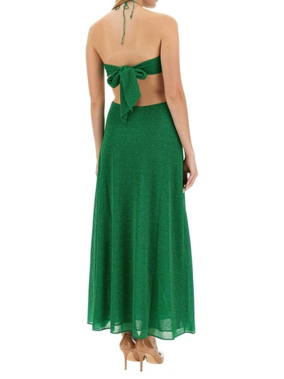 Shop Oseree Oséree Dress Cut Out In Green
