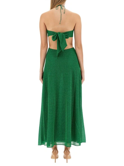 Shop Oseree Oséree Dress Cut Out In Green