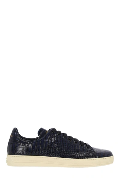 Shop Tom Ford Sneakers In Sapphire