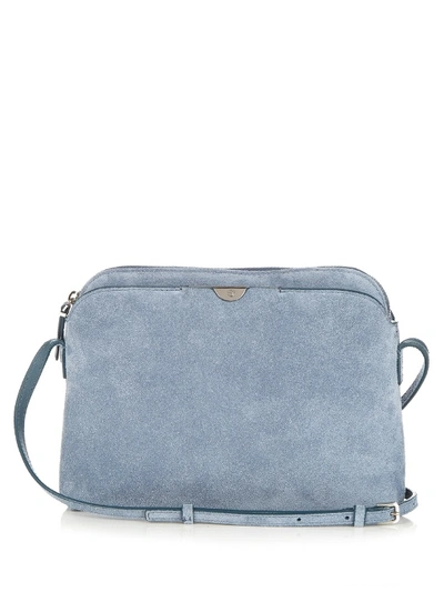 The Row Multi-pouch Suede Crossbody Bag, Topaz Blue In Cornflower-blue