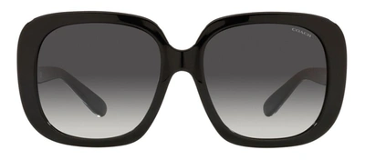 Shop Coach 0hc8323u 50028g Butterfly Sunglasses In Grey
