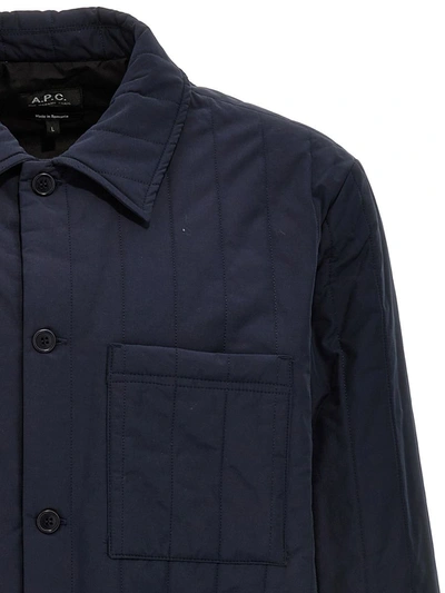 Shop Apc A.p.c. 'hugo' Jacket In Blue