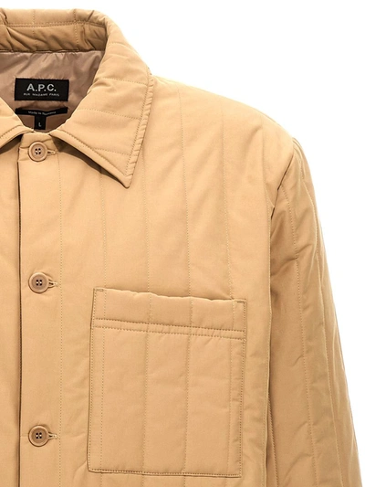 Shop Apc A.p.c. 'hugo' Jacket In Beige