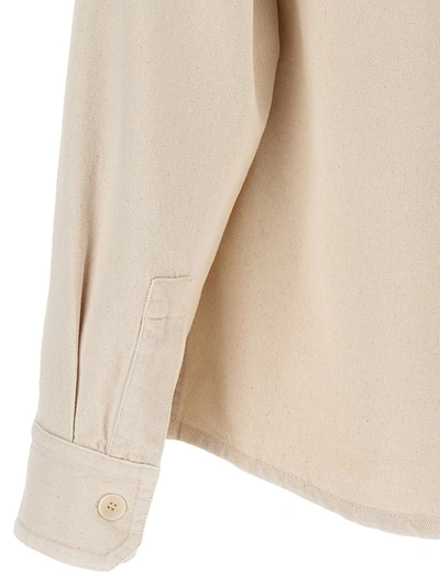 Apc A. P.c. Surchemise Basile Brodee Poitrine Overshirt Bae S In Beige