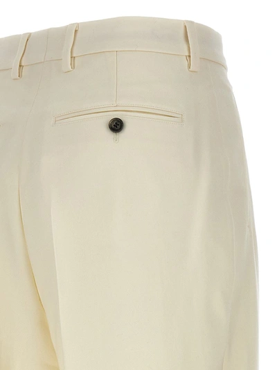 Shop Ami Alexandre Mattiussi Ami Paris Trousers Pences In White