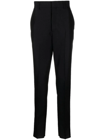 Shop Prada Mid-rise Tailored Trousers In Bleu