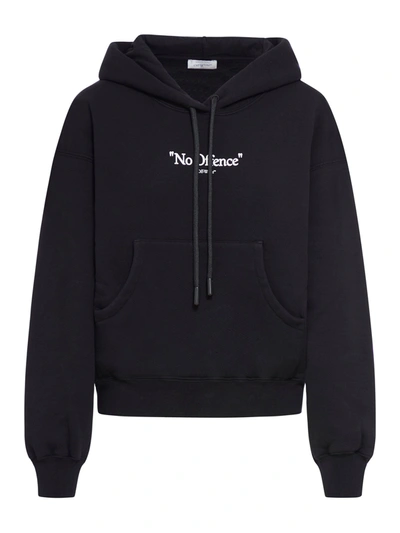 Shop Off-white No Offence Over Hoodie In Black