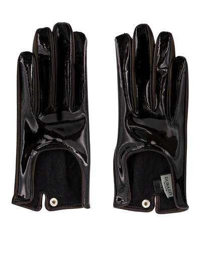 Shop Durazzi Milano Patent Leather Gloves In Black