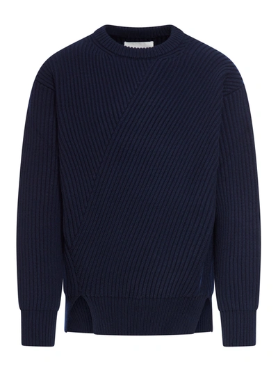 Shop Jil Sander Wool Sweater In Blue