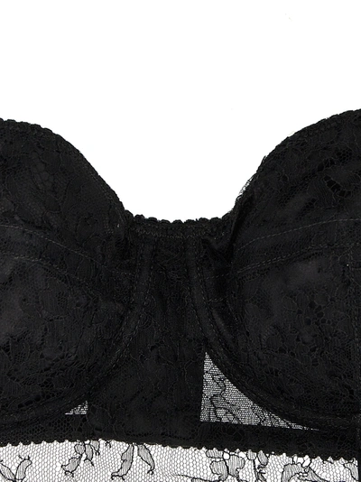 Shop Dolce & Gabbana Lace Balcony Bra Underwear, Body Black