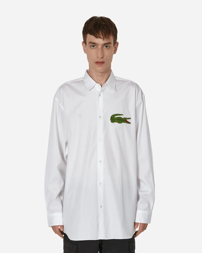 Shop Comme Des Garçons Shirt Lacoste Oversized Shirt In White