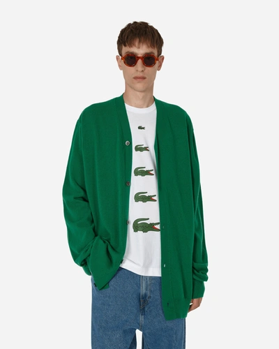 Shop Comme Des Garçons Shirt Oversized Knit Cardigan In Green