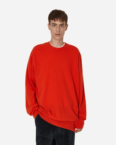 Shop Comme Des Garçons Shirt Oversized Knit Sweater In Orange