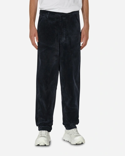 Shop Comme Des Garçons Shirt Overdyed Corduroy Pants Navy In Blue