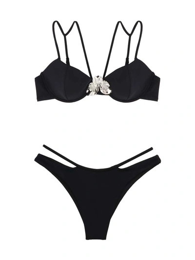 Shop David Koma Bikini 'double Straps' In Black