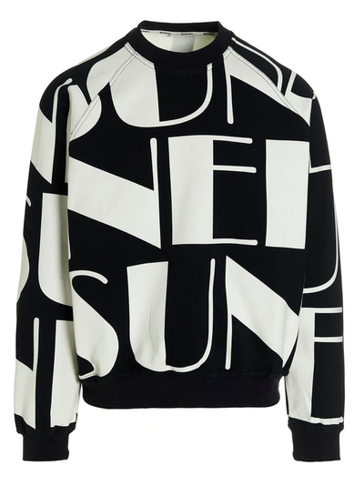 Sunnei Felpa Con Logo In White/black