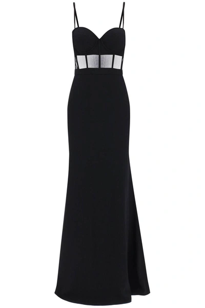 Shop Alexander Mcqueen Maxi Bustier Dress In Black