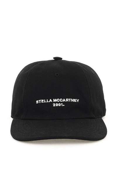Shop Stella Mccartney Logo Baseball Cap In Black