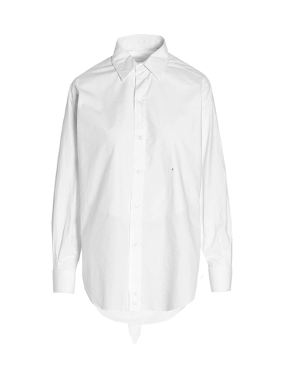 Shop Maison Margiela Embroidered Logo Shirt In White