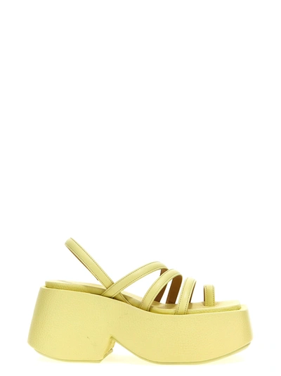 Shop Marsèll 'zeppo' Sandals In Yellow