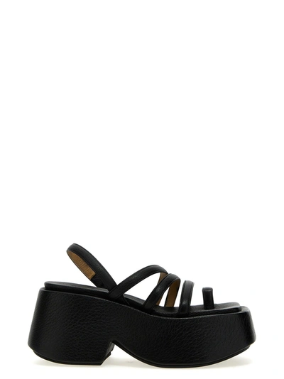 Shop Marsèll 'zeppo' Sandals In Black