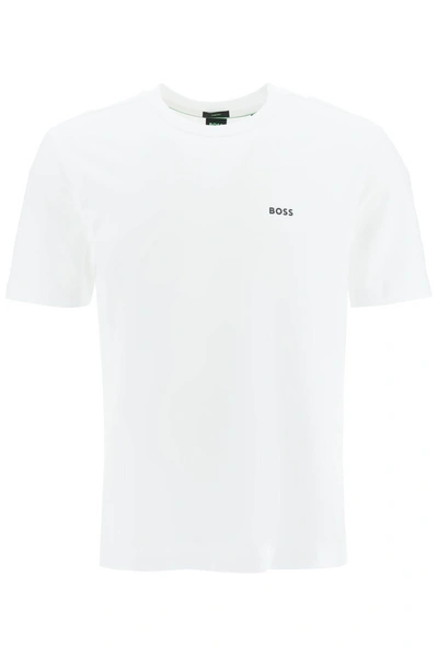 Shop Hugo Boss Stretch Cotton T Shirt In White