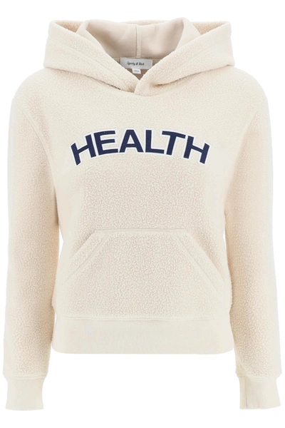 Shop Sporty And Rich Sherpa Fleece Hoodie In White, Yellow