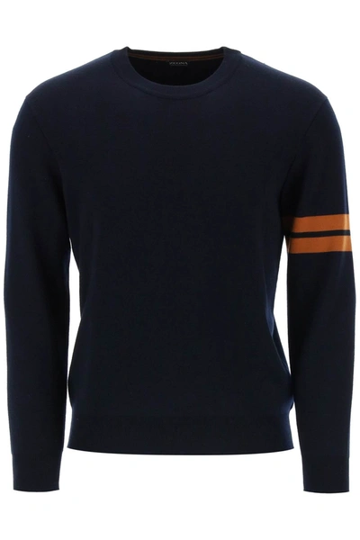 Shop Zegna High Performance Wool Sweater In Blue
