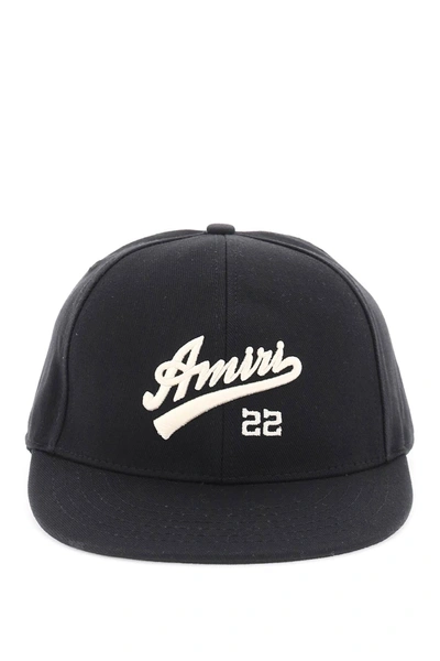 Shop Amiri Embroidered Logo Baseball Cap In Black