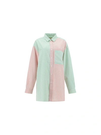 Shop Blanca Benny Shirt In Lime/pink