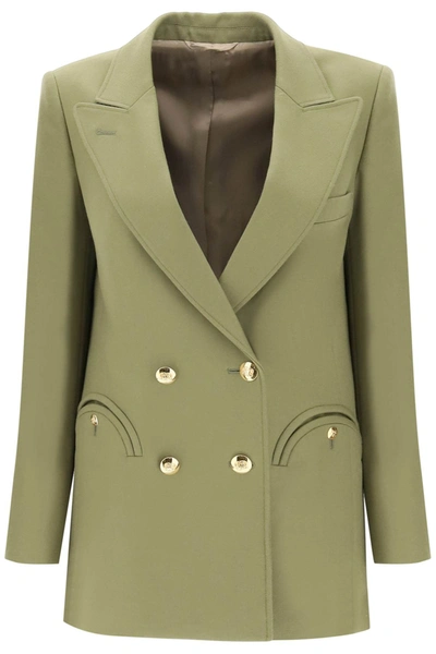 Shop Blazé Milano 'everyday Exit' Double Breasted Blazer In Green
