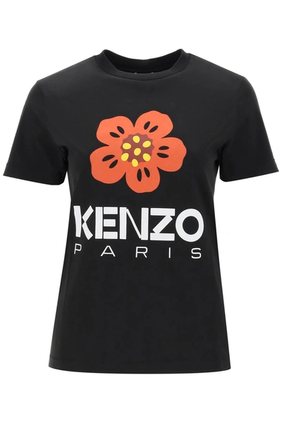 Shop Kenzo T Shirt With Boke Flower Print In Black