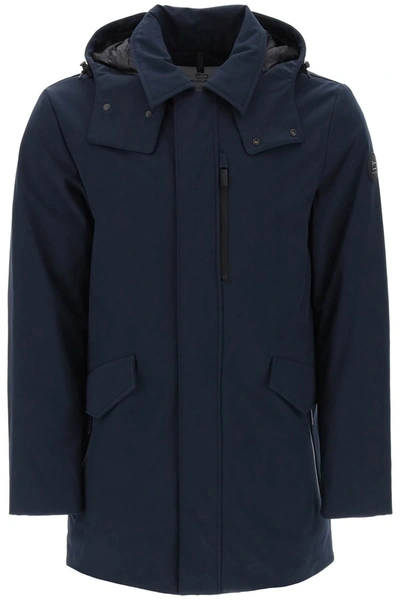 Shop Woolrich 'barrow' Soft Shell Jacket In Blue