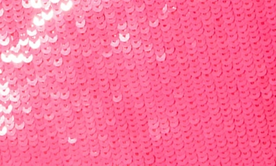 Alice And Olivia Alica And Olivia Macey Sequined One Button Blazer In Wild Pink