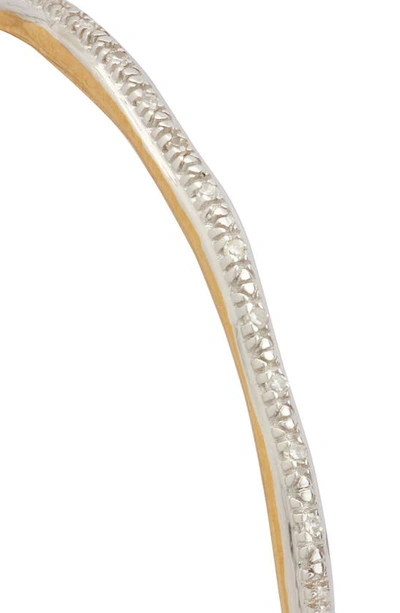 Monica Vinader Riva Wave Diamond Hoop Earrings In 18ct Gold Vermeil/st Silver