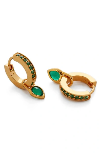 Monica Vinader Huggie Hoop Earrings With Removable Charms In Gp
