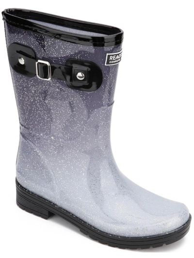Shop Kenneth Cole Reaction Rain Buckle Ombre Womens Glitter Mid-calf Rain Boots In Grey