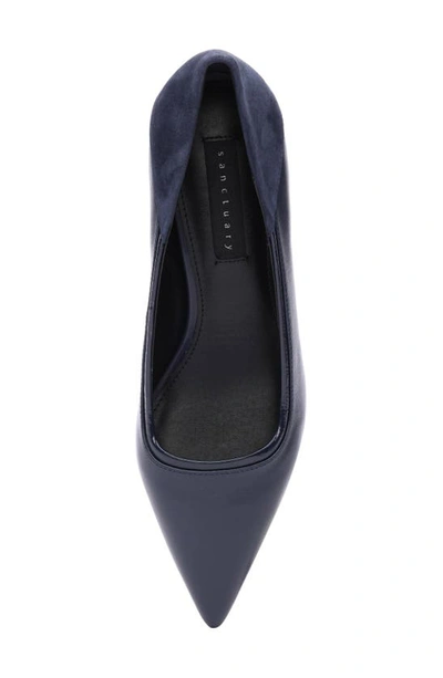 Shop Sanctuary Perk Pointed Toe Pump In Carbon Navy