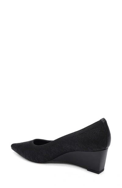 Shop Sanctuary Perky Pointed Toe Wedge Pump In Black