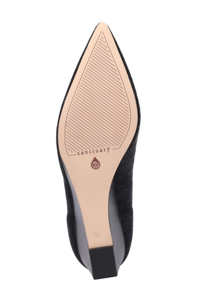 Shop Sanctuary Perky Pointed Toe Wedge Pump In Black