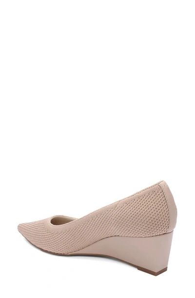 Shop Sanctuary Perky Pointed Toe Wedge Pump In Flax